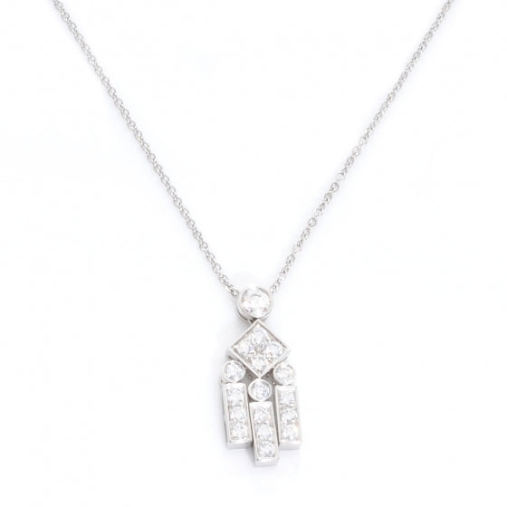Tiffany Platinum Diamond Legacy Pendant Necklace 1 of 4