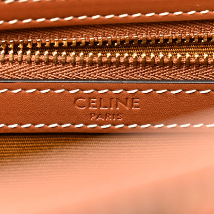 Celine Triomphe Canvas Calfskin Small Cabas Bag Tan 6 of 11