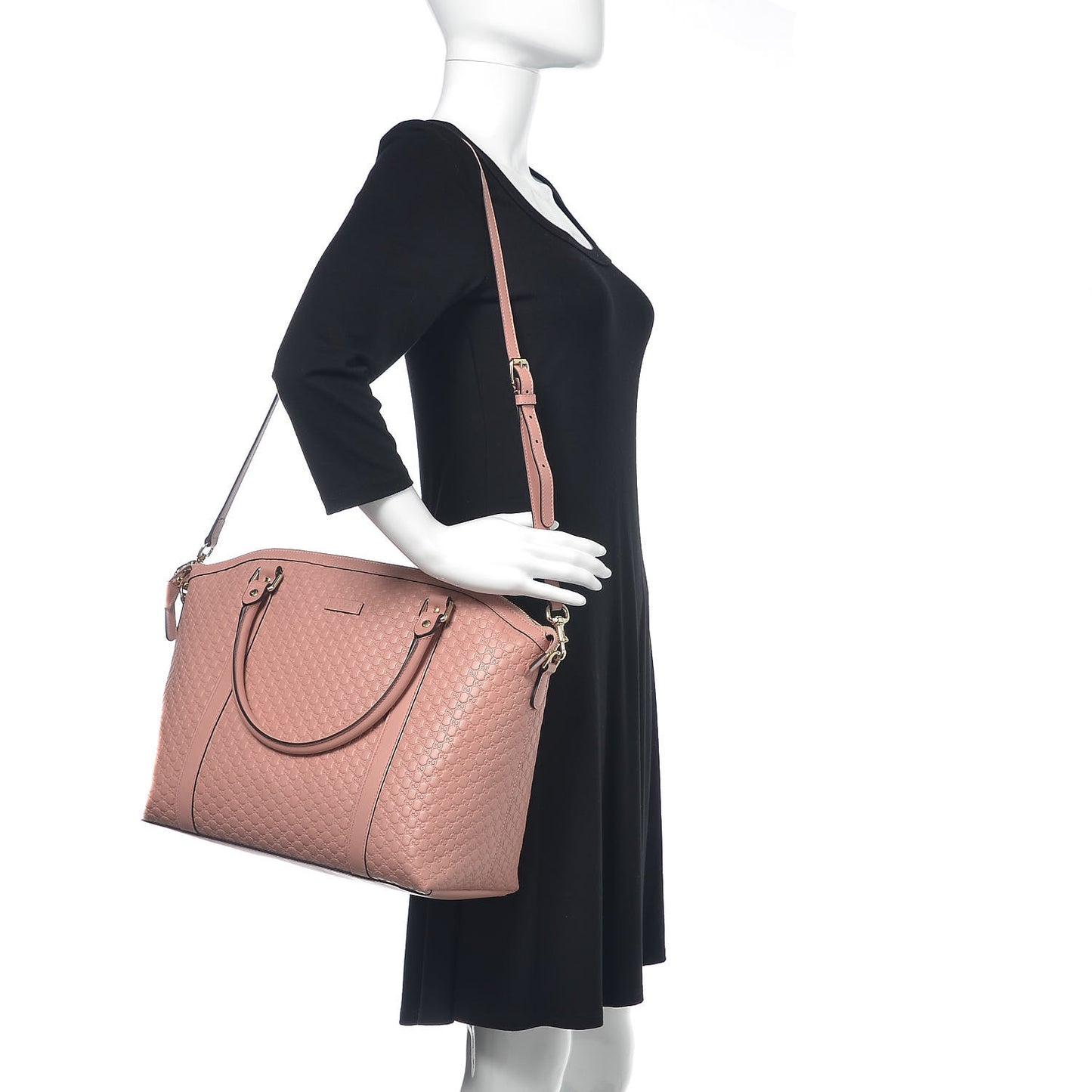 Soft Microguccissima Large Dome Satchel Soft Pink