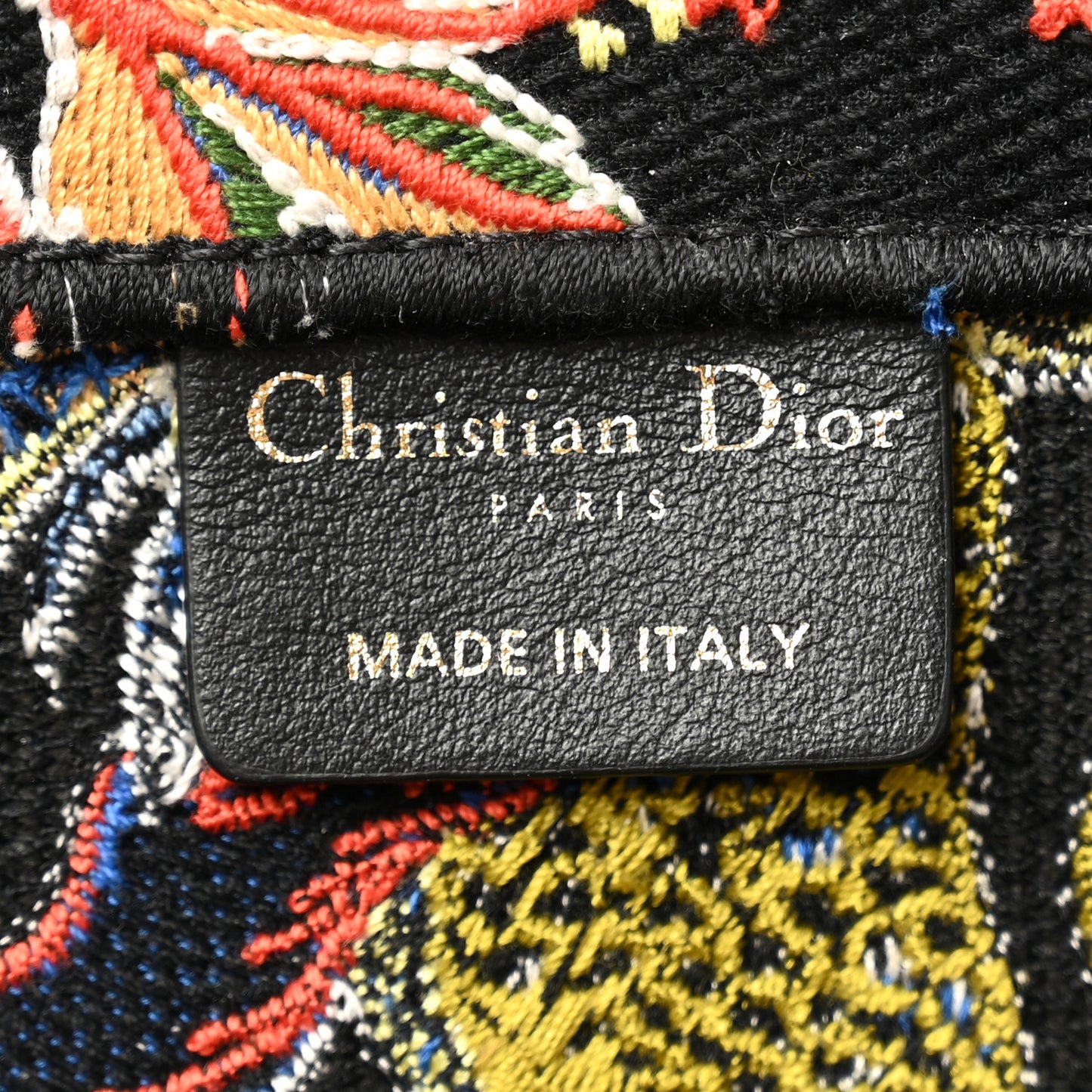 Canvas Zodiac Fantastico Embroidered Medium Book Tote Black Multicolor