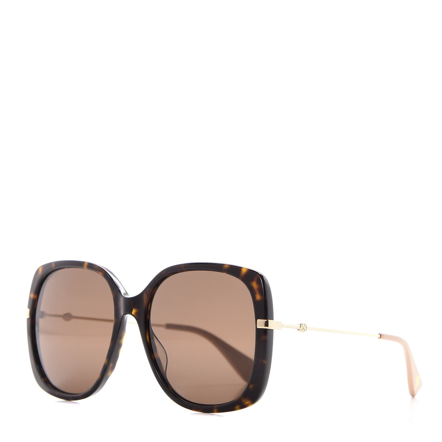 Gucci Square Frame GG0511S Sunglasses Havana Brown Gold 1 of 8