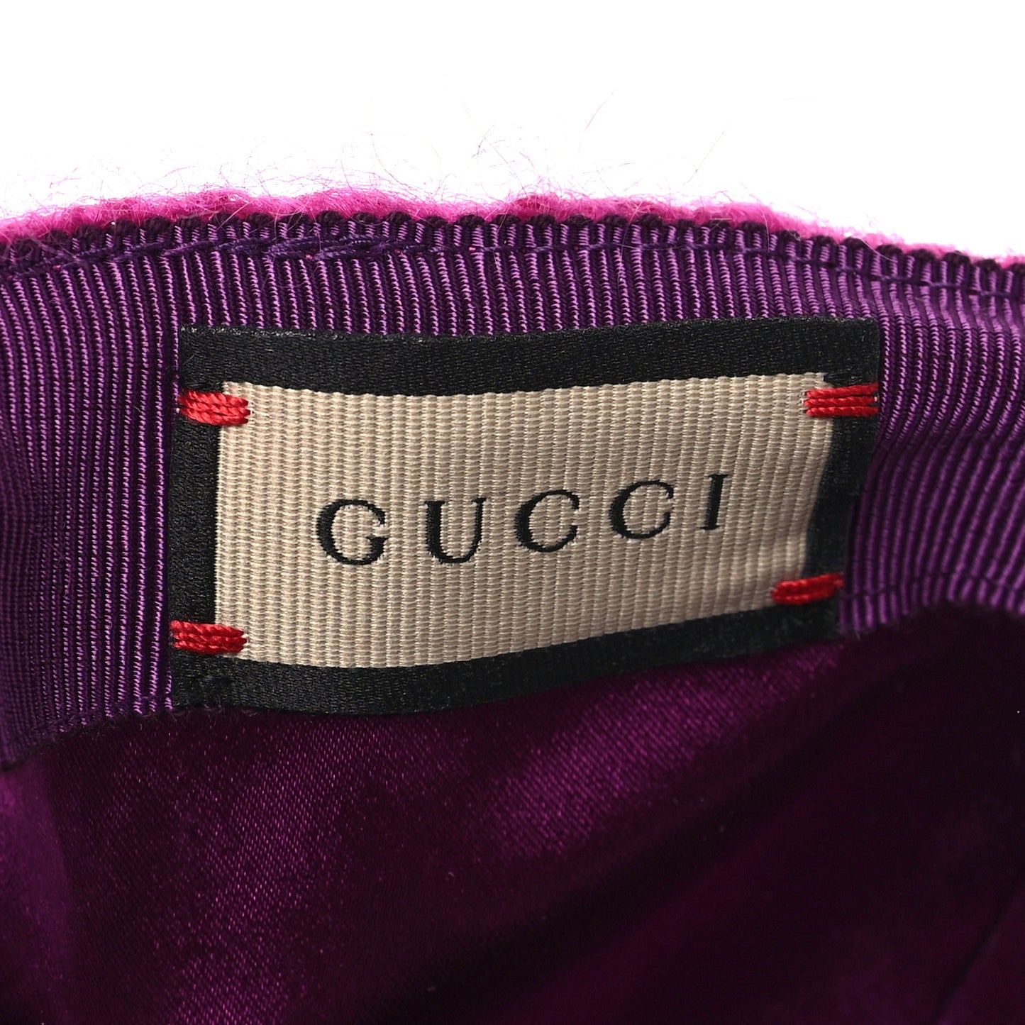 Mohair GG Lauren Baseball Hat M Fuxia
