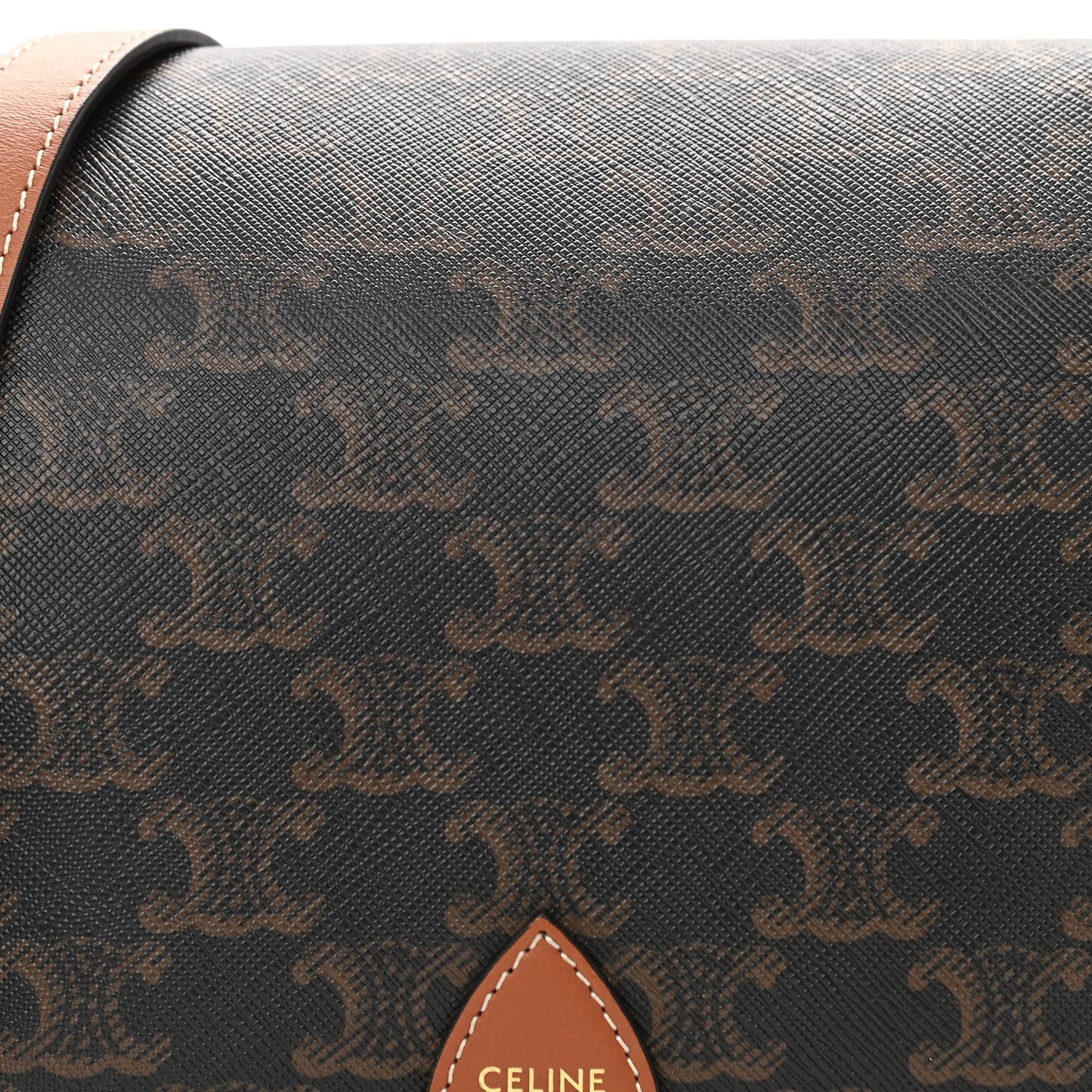 Triomphe Canvas Medium Folco Bag Tan