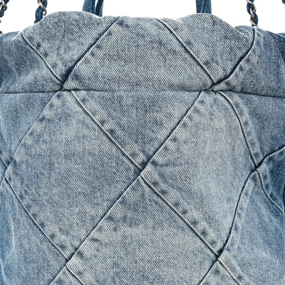 Chanel Denim Quilted Chanel 22 Backpack Blue 8 of 10