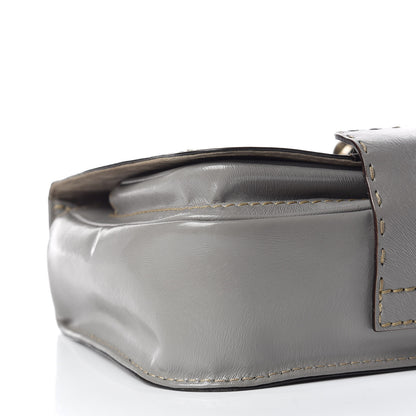 Fendi Glazed Calfskin Secret Code Satchel Grey 5 of 11