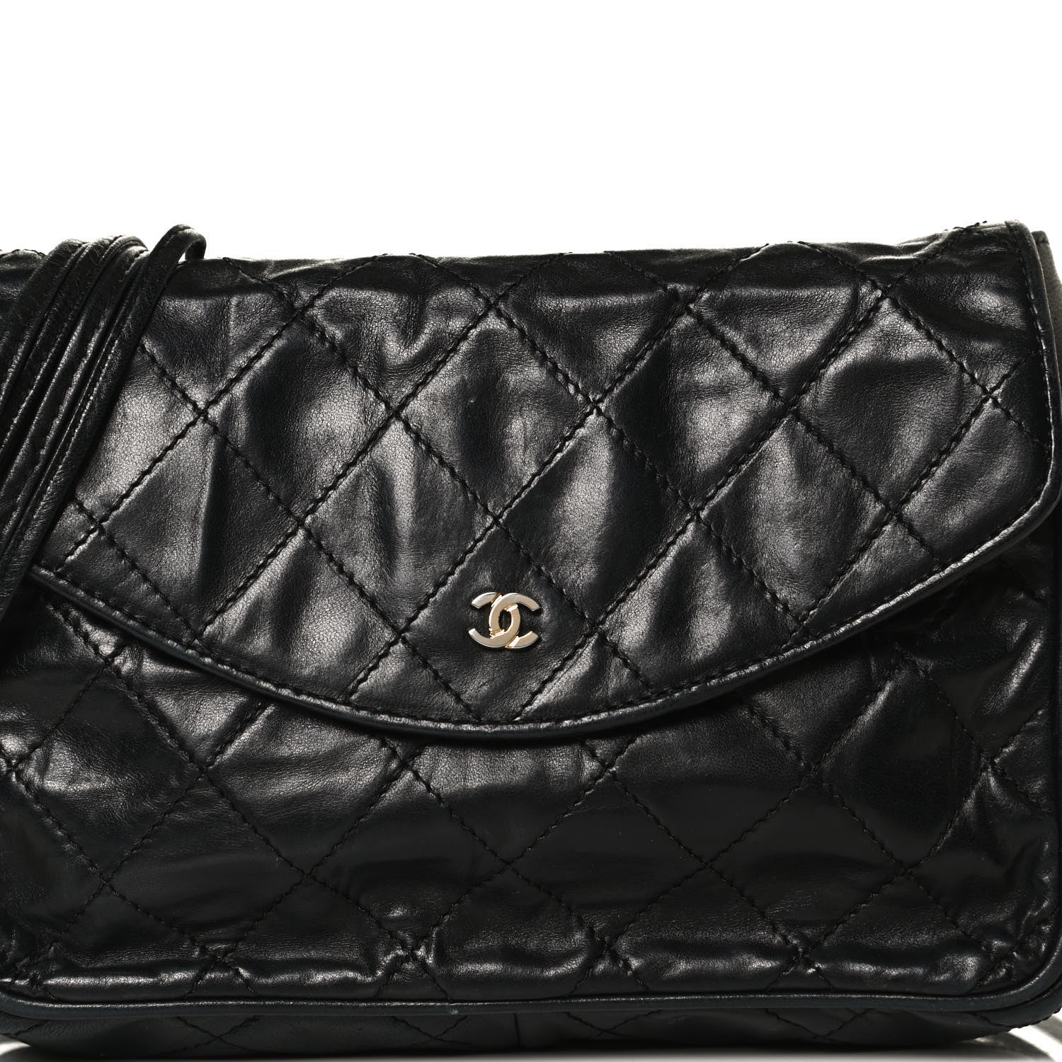 Chanel Lambskin Stitched Small Single Flap Black 8 of 13