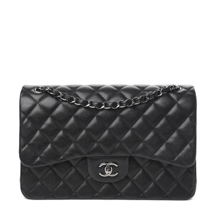 Chanel Iridescent Caviar Quilted Jumbo Double Flap Black 1 of 9