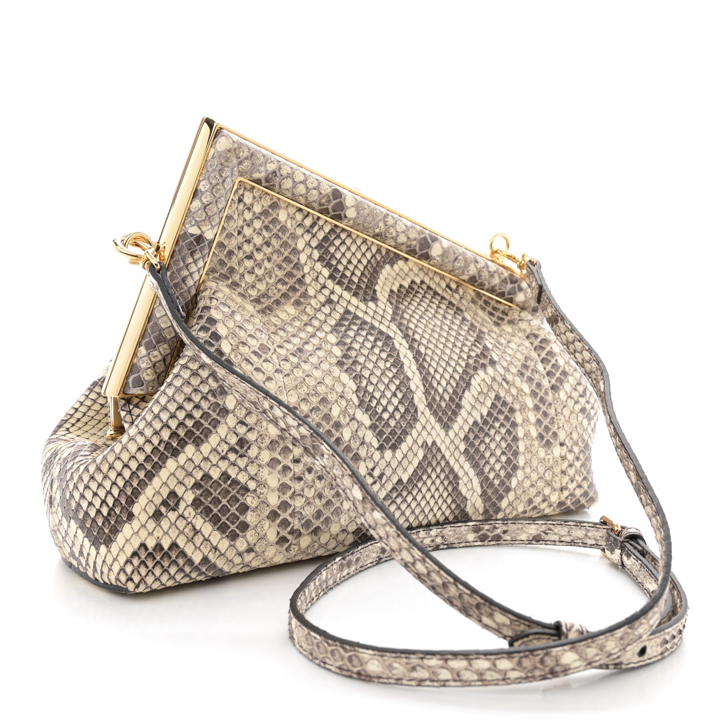 Snakeskin Small Fendi First Daisy Roccia