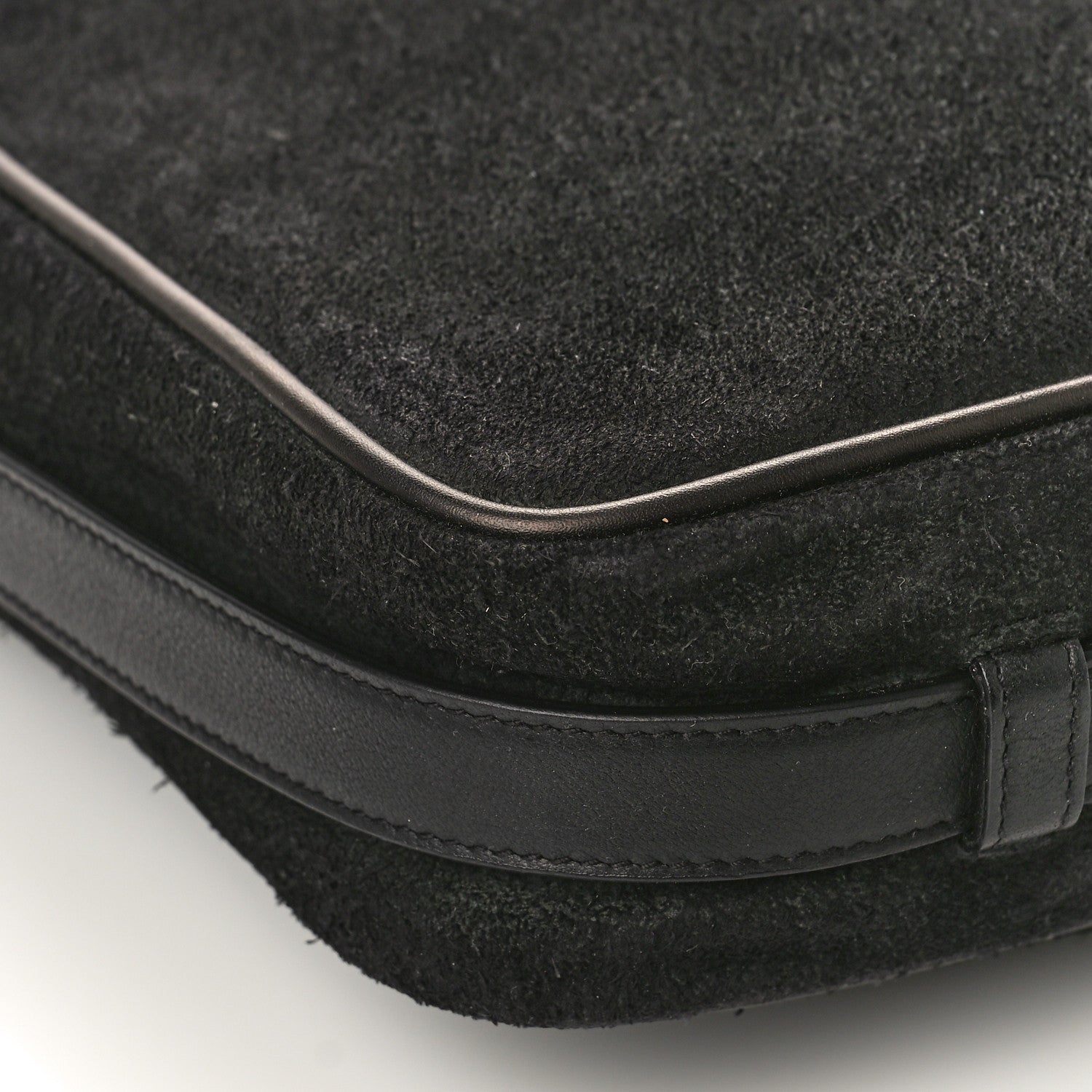 Saint Laurent Suede Flat Messenger Bag Black 7 of 10