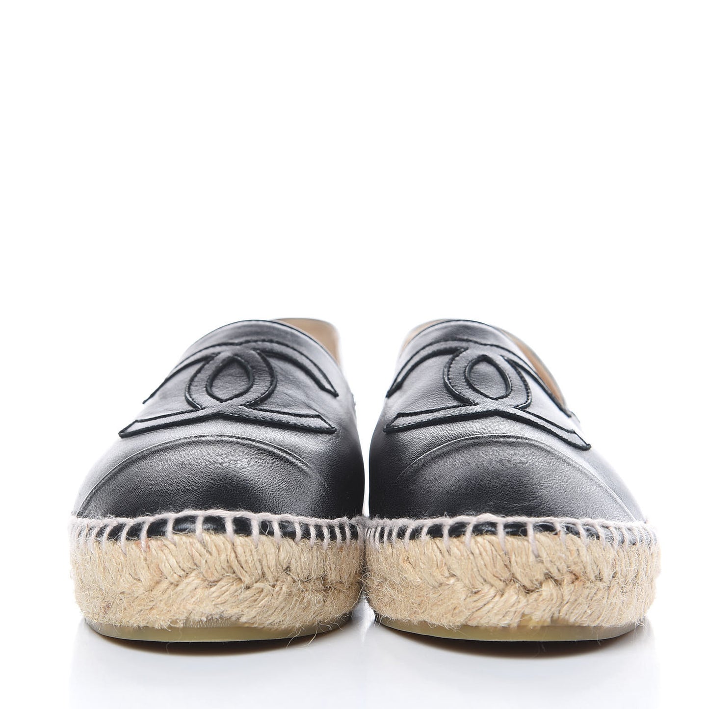 Lambskin CC Espadrilles 36 Black