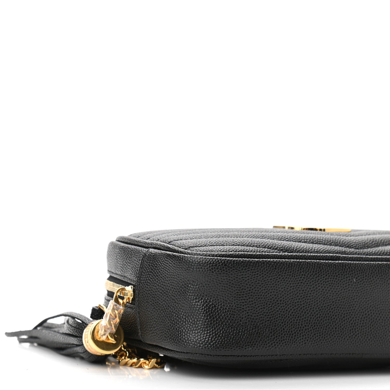 Saint Laurent Grain De Poudre Matelasse Monogram Mini Lou Camera Bag Black 8 of 9