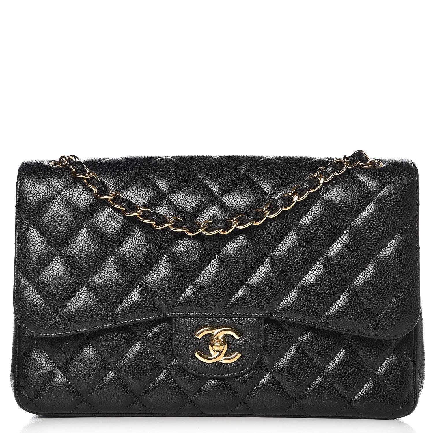 Chanel Caviar Quilted Jumbo Double Flap Black 1 of 9