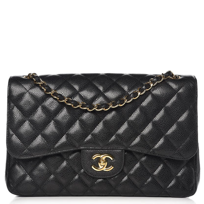 Chanel Caviar Quilted Jumbo Double Flap Black 1 of 9