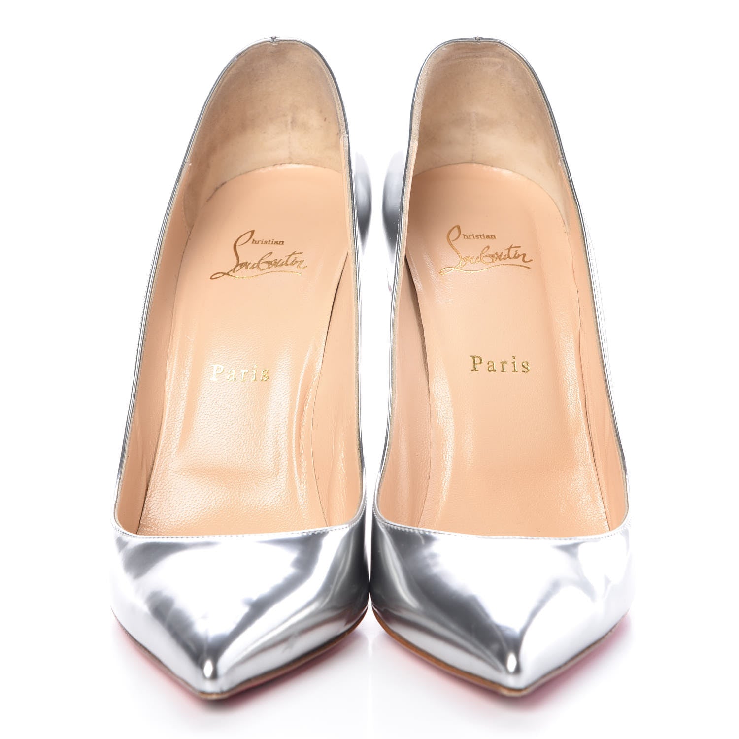Christian Louboutin Metallic Calfskin So Kate 120 Pumps 42 Silver 2 of 11