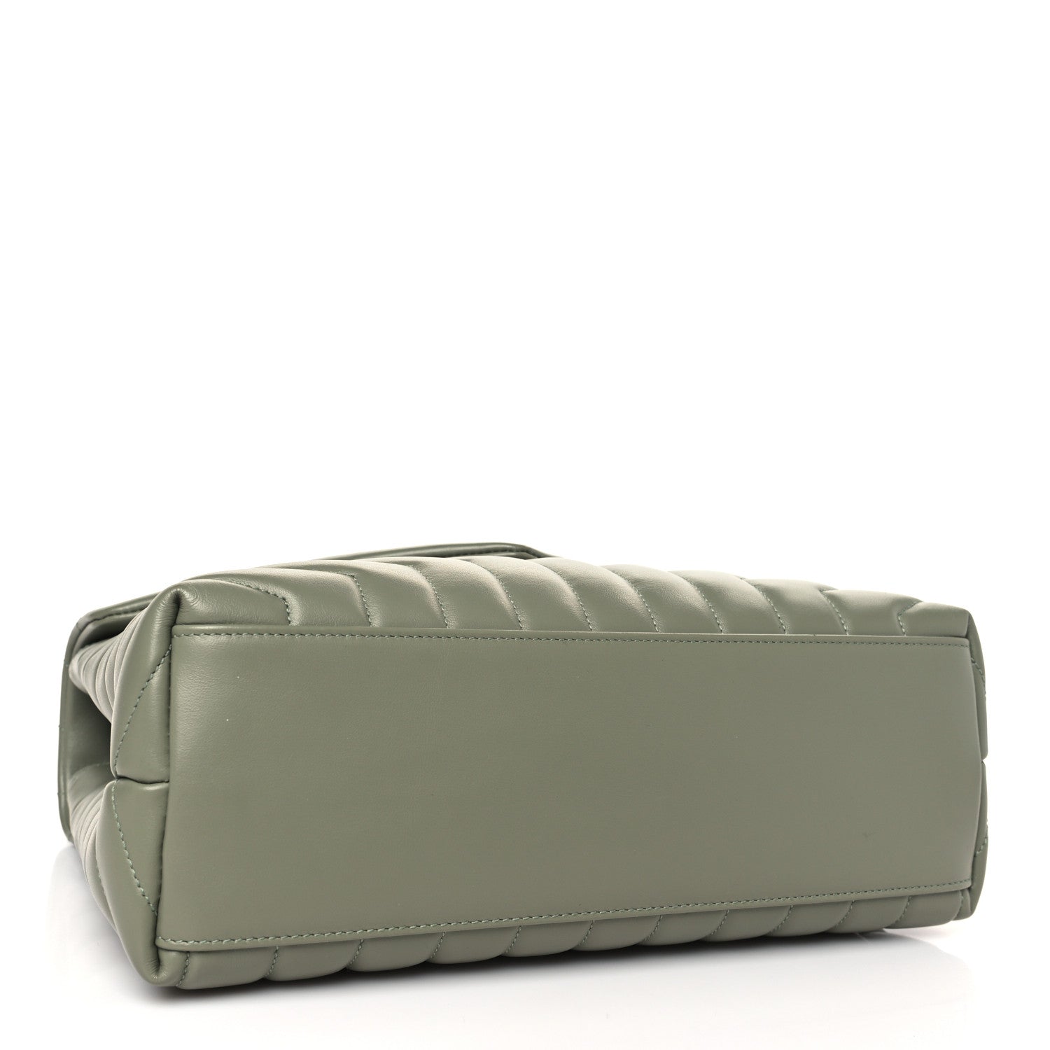Saint Laurent Calfskin Y Quilted Monogram Medium Loulou Chain Satchel Light Sage 4 of 9