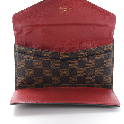Louis Vuitton Damier Ebene Josephine Wallet Red 6 of 17