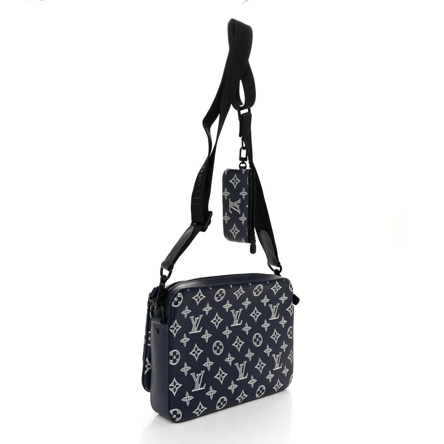 Louis Vuitton Monogram Shadow G65 Trio Messenger Navy 3 of 11