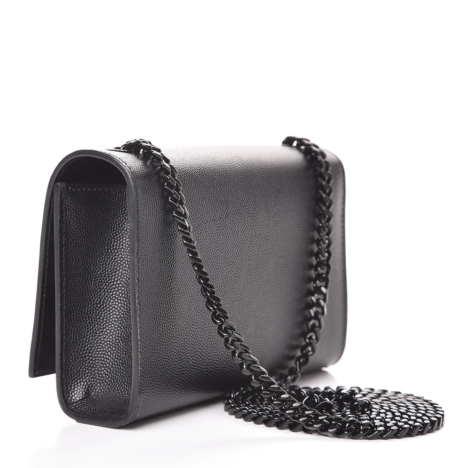 Saint Laurent Grain De Poudre Small Monogram Kate Satchel Black 3 of 7