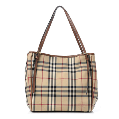 Burberry Horseferry Check Small Canterbury Tote Tan 1 of 8