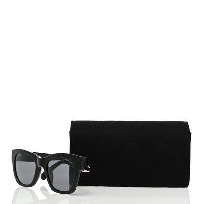 Chanel Acetate Square CC Heart Sunglasses 5478 Black 8 of 8
