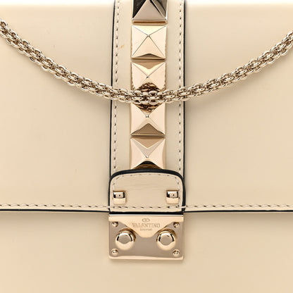 Valentino Garavani Vitello Medium Glam Lock Rockstud Flap Light Ivory 8 of 12