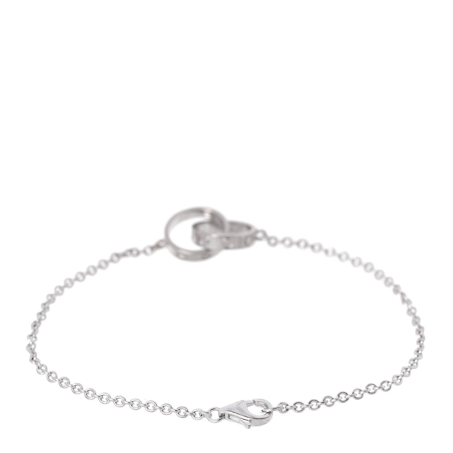 Cartier 18K White Gold Interlocking LOVE Bracelet 3 of 6
