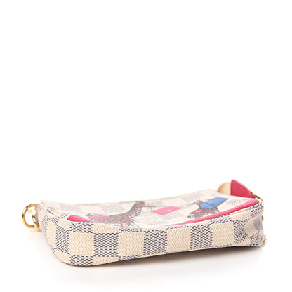 Louis Vuitton Damier Azur 2017 Christmas Animation Mini Pochette Accessories 3 of 6