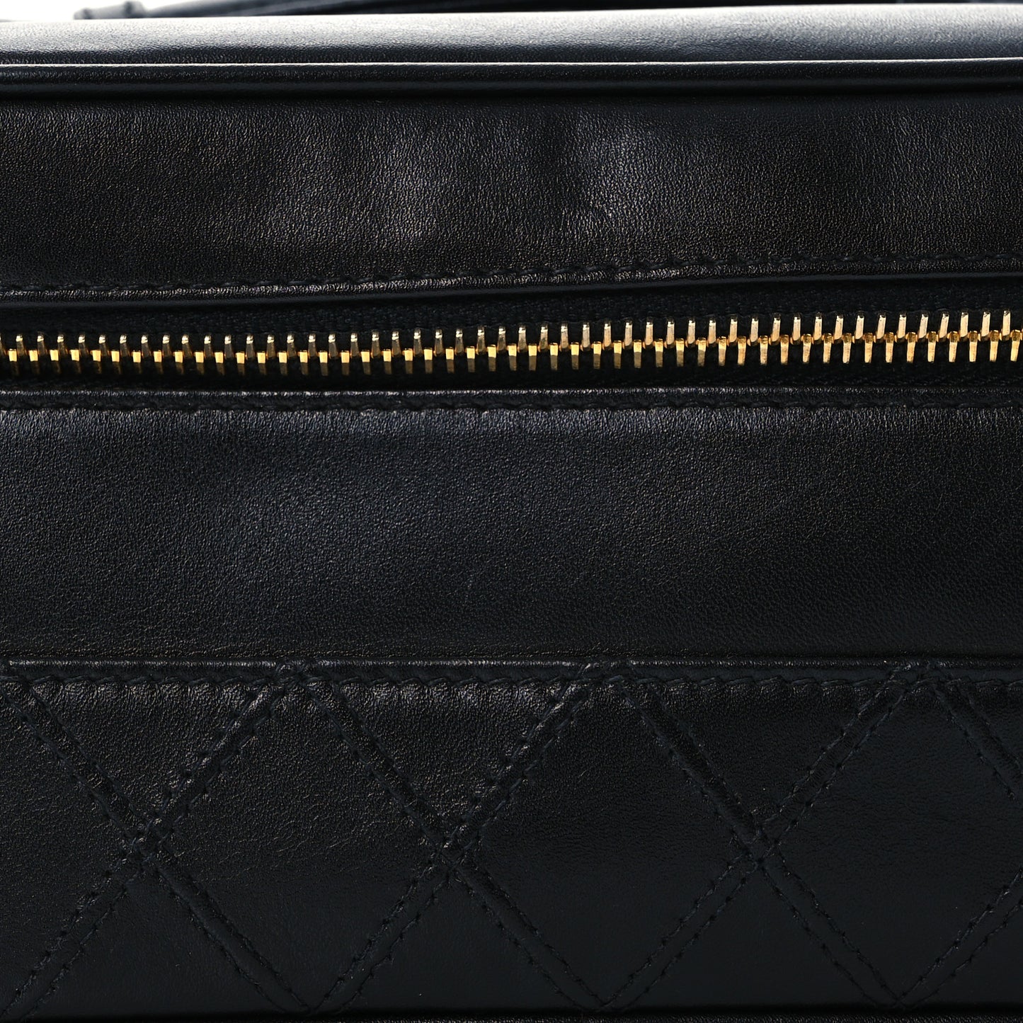 Lambskin Vanity Cosmetic Case Black