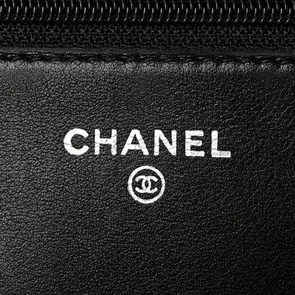 Chanel Patent Quilted Wallet On Chain WOC Black 5 of 10