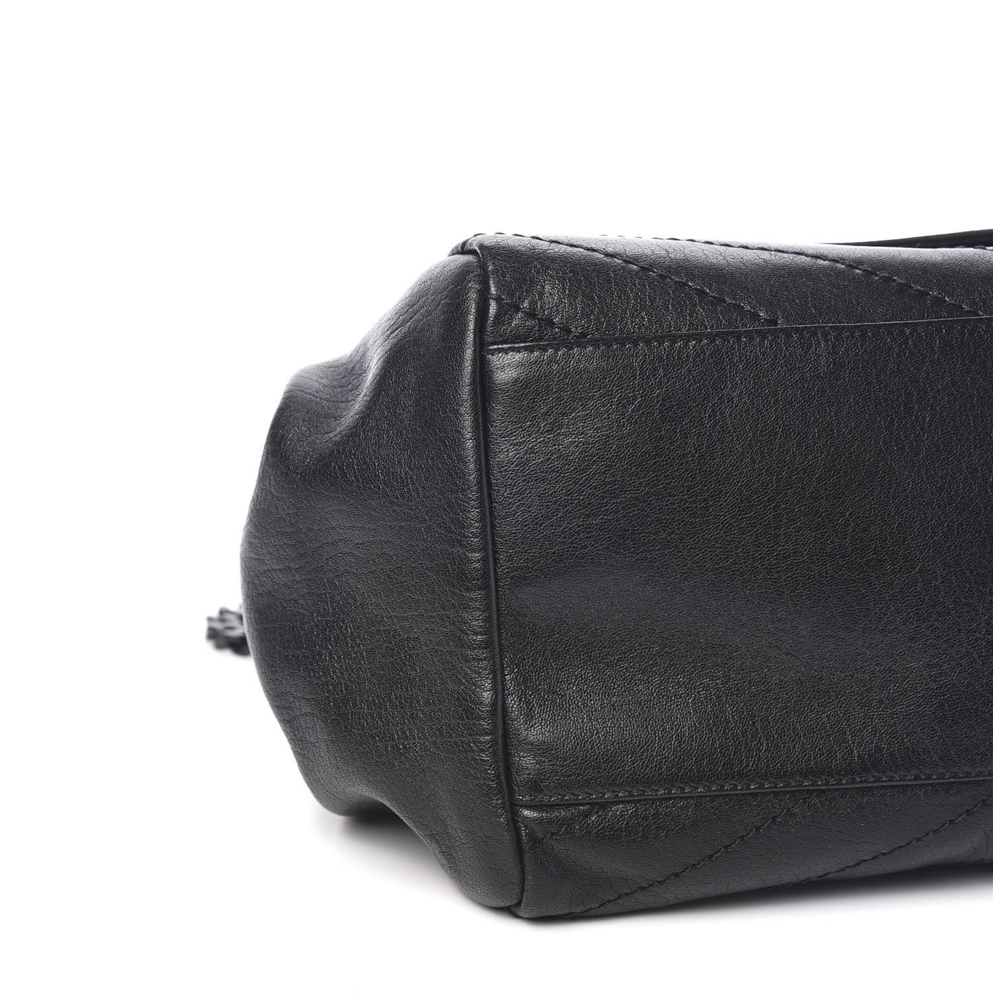 Vintage Lambskin Chevron Monogram Medium Nolita Black