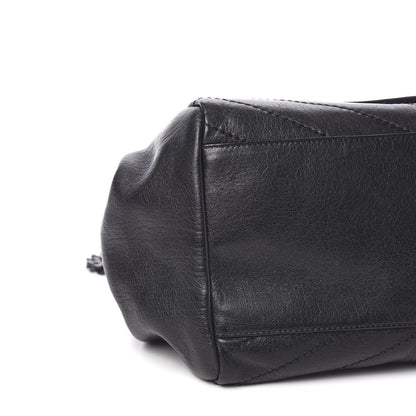 Saint Laurent Vintage Lambskin Chevron Monogram Medium Nolita Black 7 of 9