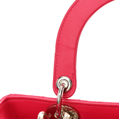 Christian Dior CHRISTIAN DIOR Lambskin Cannage Medium Lady Dior Pink 11 of 11