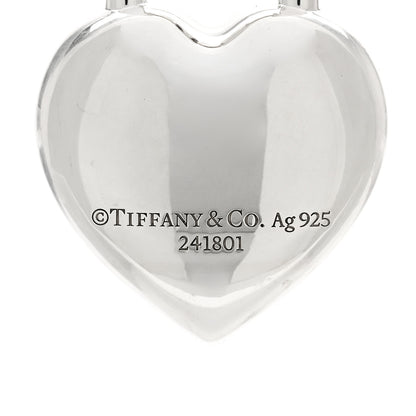 Tiffany Sterling Silver Return to Tiffany Full Heart Earrings 4 of 4