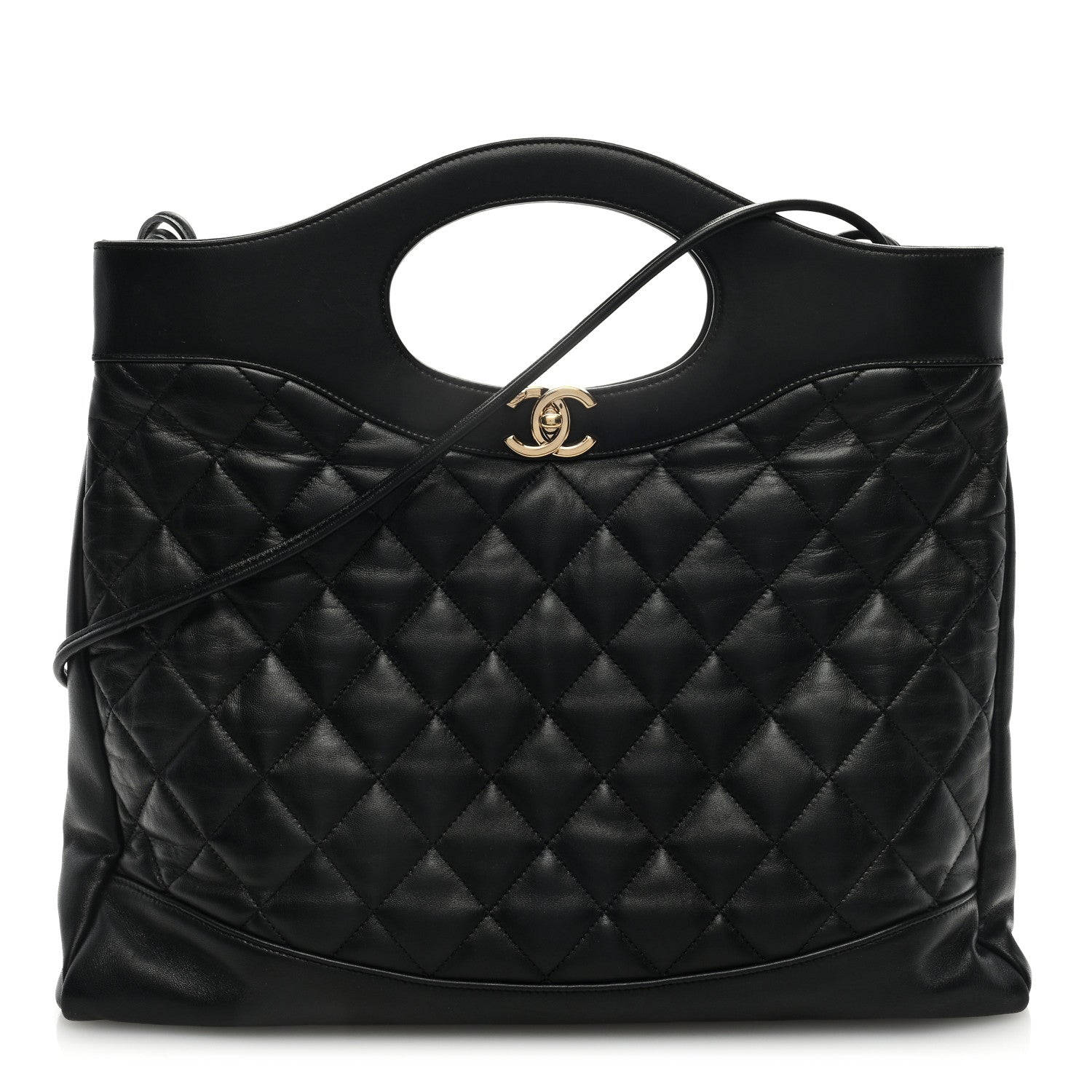 Chanel Lambskin Quilted Large 31 Shopping Bag Black 1 of 9