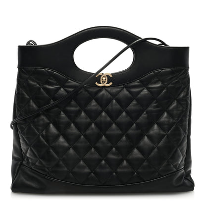 Chanel Lambskin Quilted Large 31 Shopping Bag Black 1 of 9