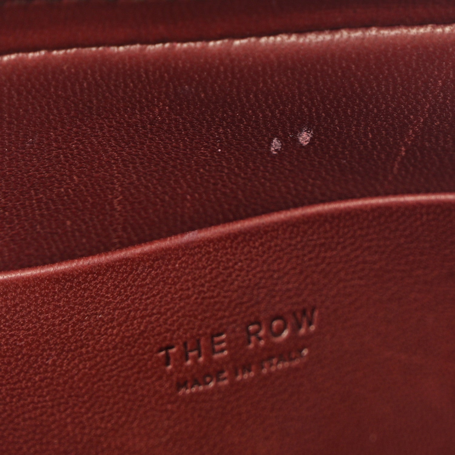 The Row Saddle Calfskin Dalia Baguette Shoulder Bag Burgundy 10 of 10