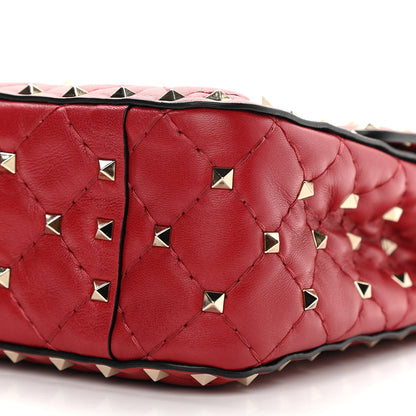 Valentino Garavani Nappa Medium Rockstud Spike Shoulder Bag Rosso Valentino 9 of 10