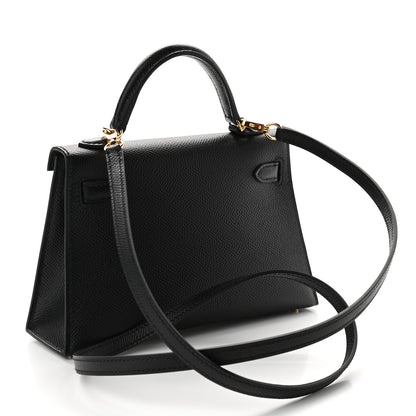 Hermes Epsom Mini Kelly Sellier 20 Black 3 of 9