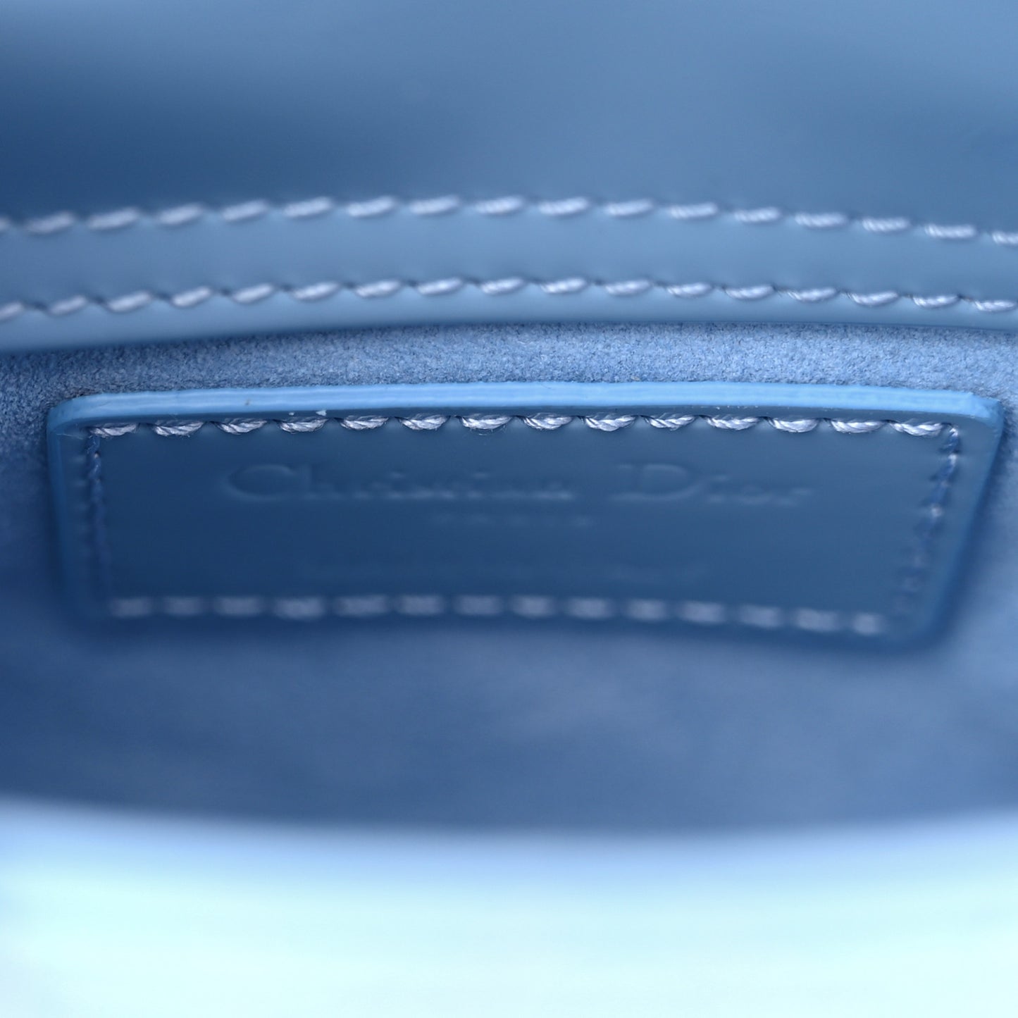 Patent Cannage Micro Lady Dior Cornflower Blue