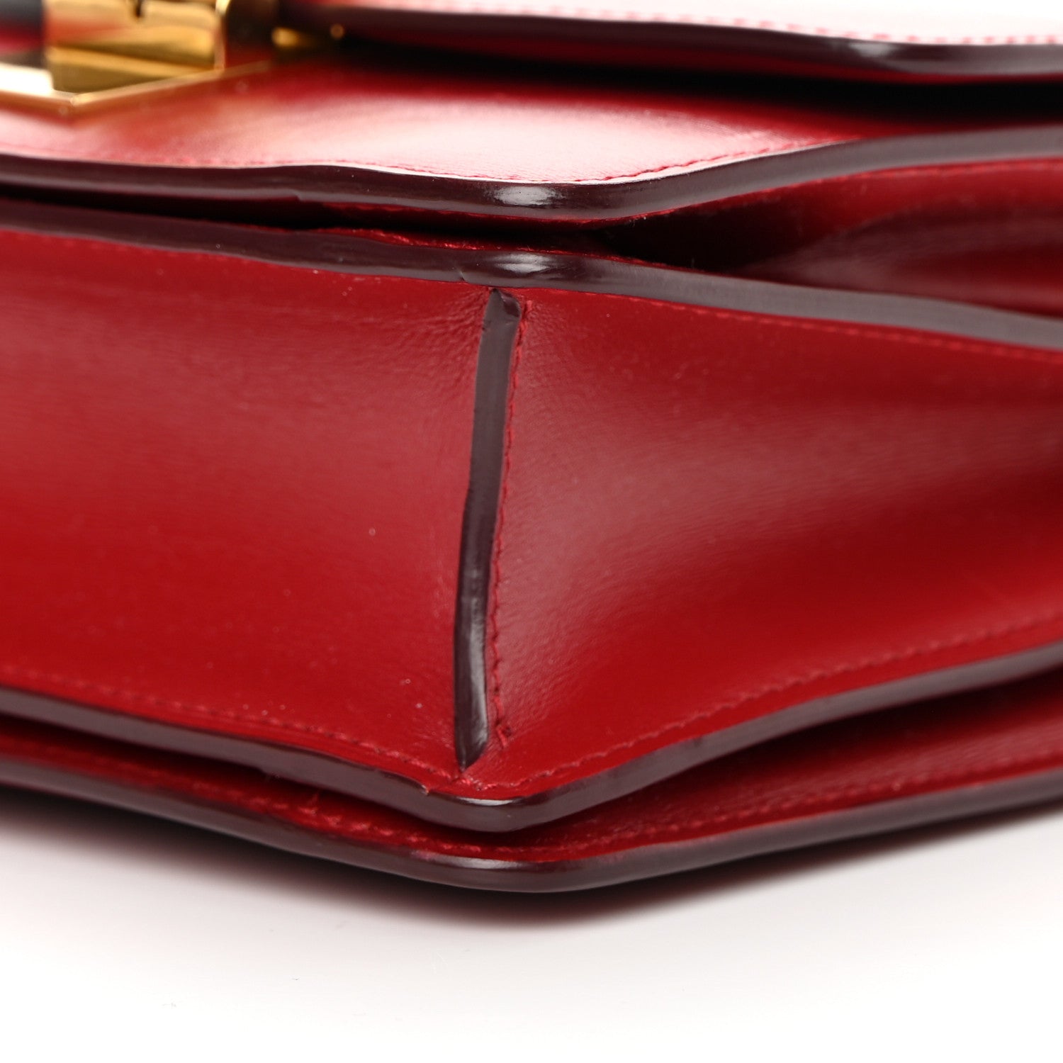 Celine Smooth Calfskin Small Classic Box Flap Bag Red 10 of 14