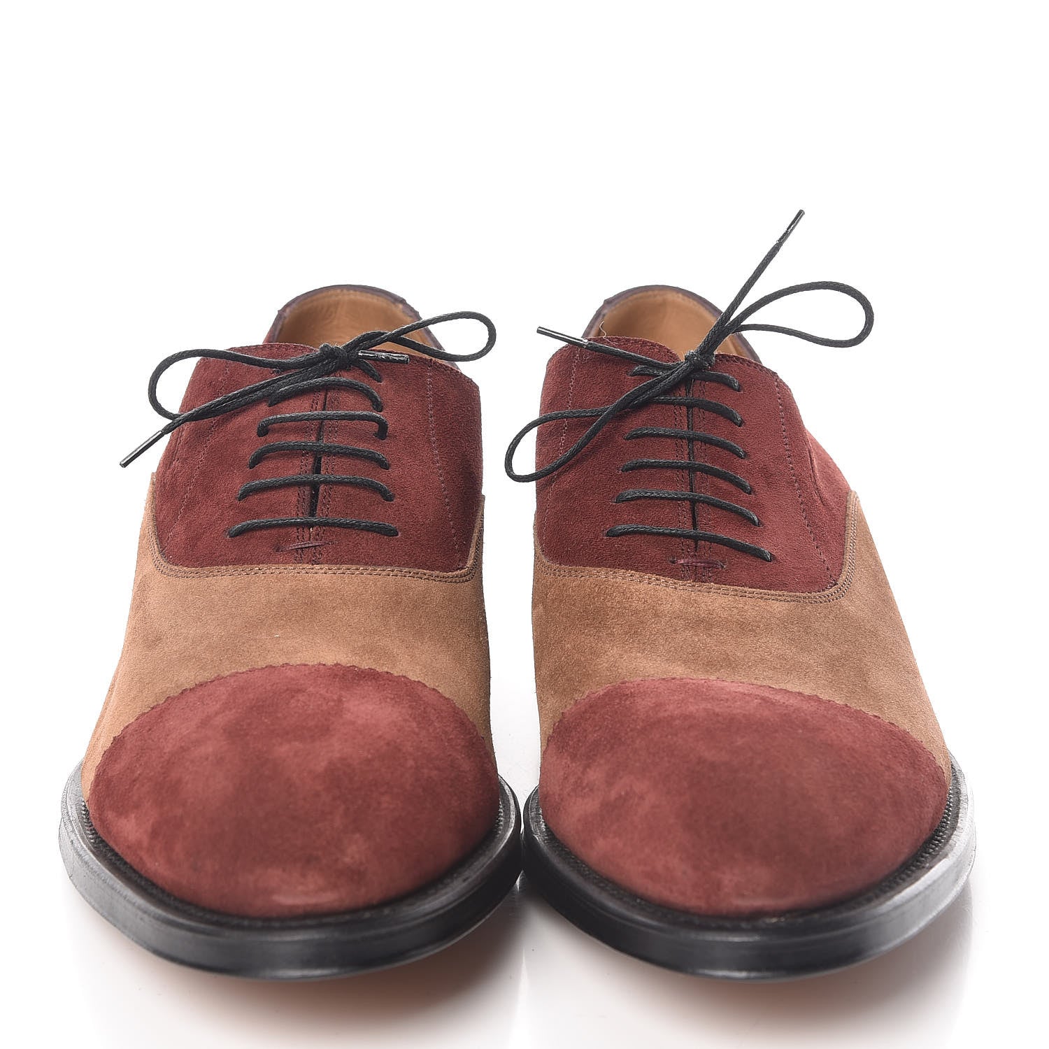 Gucci Suede Mens Lace Up Oxfords 12 Brown 2 of 10