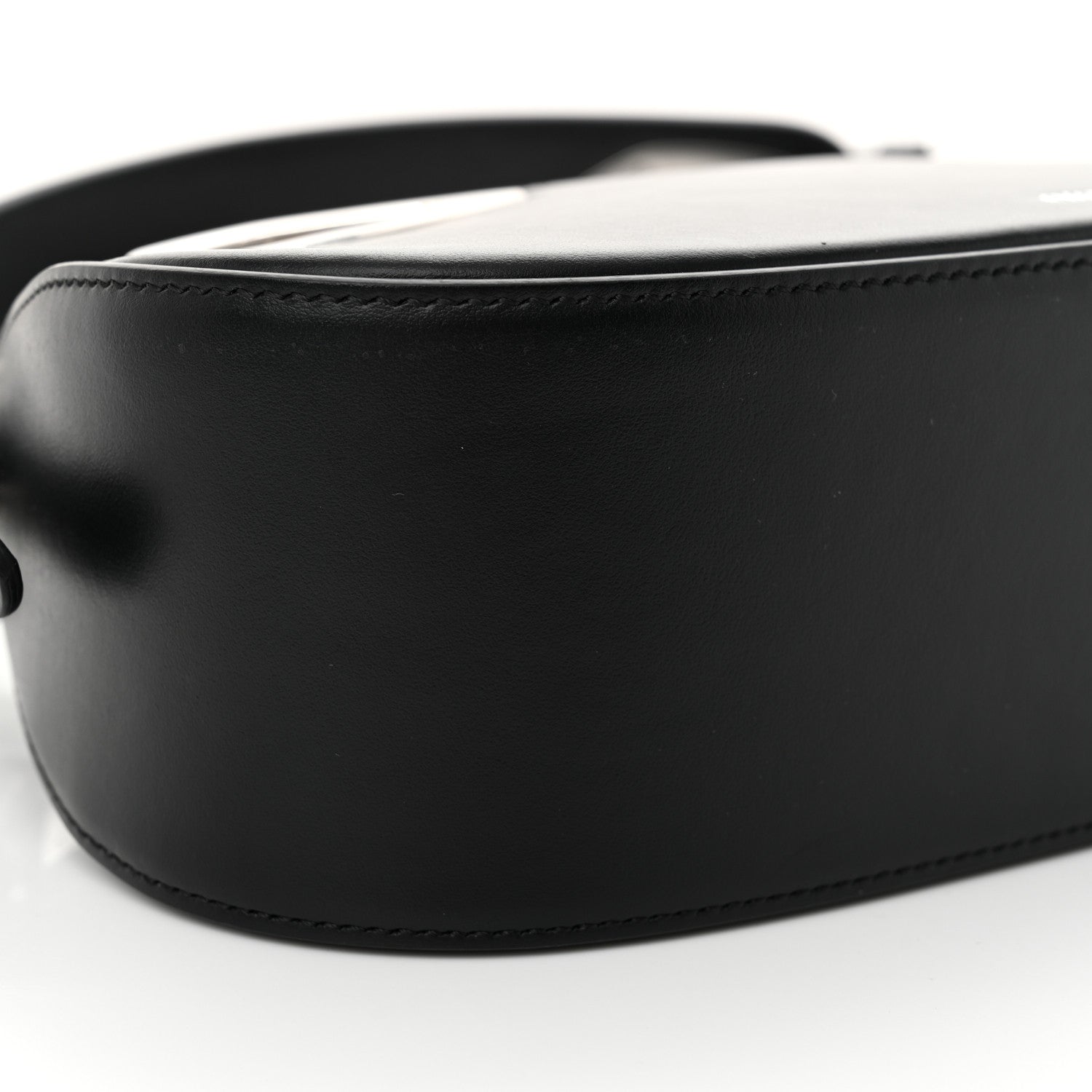 Off-White Calfskin Clam Shoulder Bag Black 8 of 9