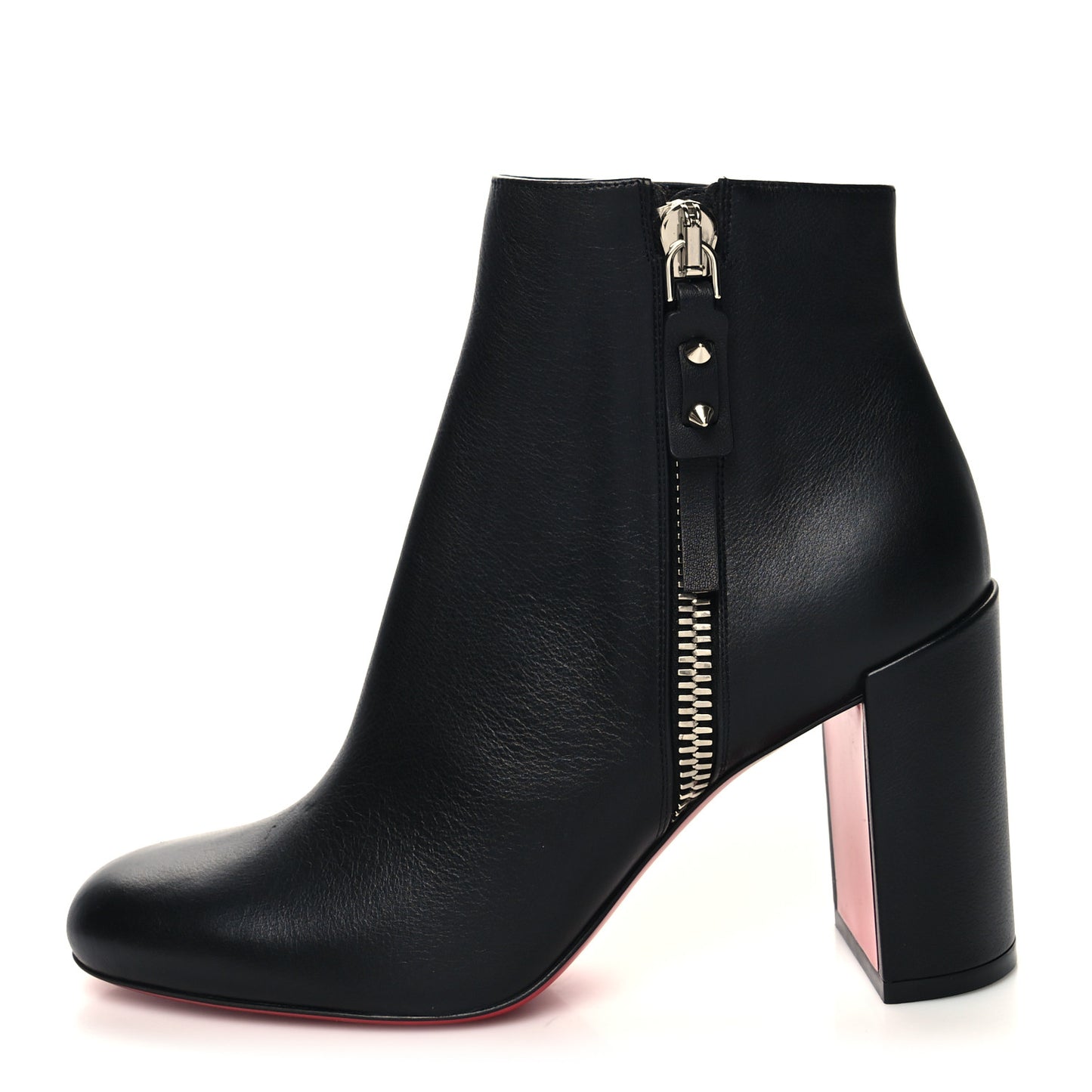 Calfskin Ziptotal 85 Ankle Boots 37 Black