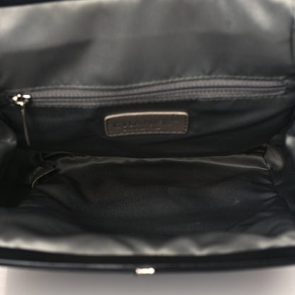 Chanel Satin Vertical Pleats Chain Fringe Evening Bag Black 5 of 9