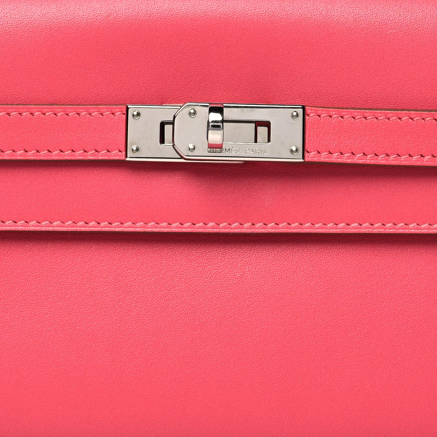 Hermes Tadelakt Kelly Longue Wallet Rose Lipstick 7 of 11