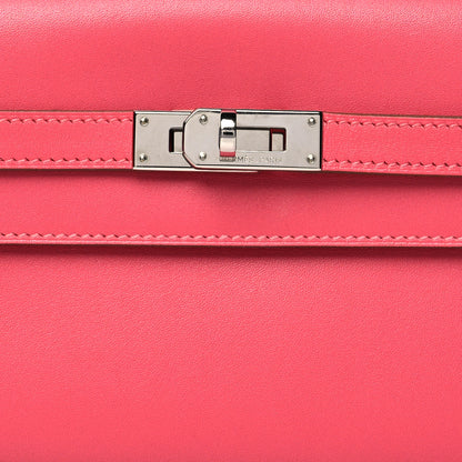 Hermes Tadelakt Kelly Longue Wallet Rose Lipstick 7 of 11