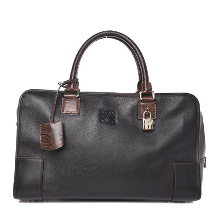 Loewe Calfskin Lizard Amazona Black Brown 1 of 7