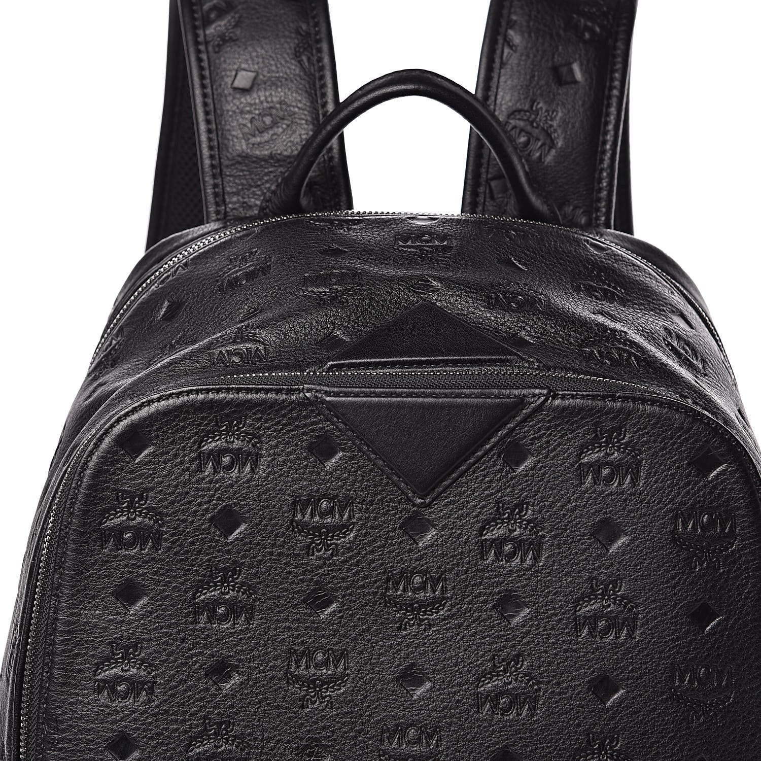MCM Calfskin Ottomar Monogram Duke Backpack Black 10 of 10