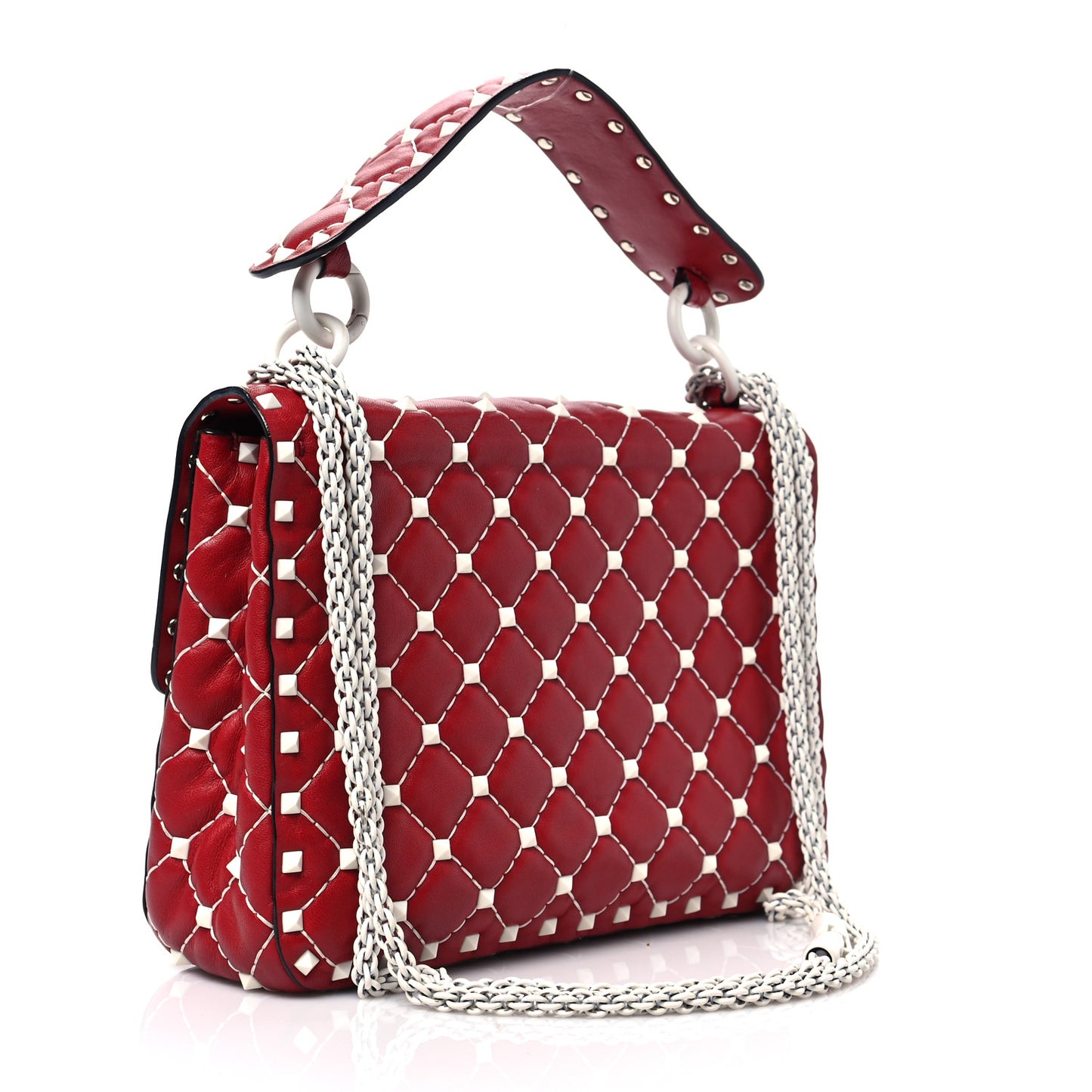 Lambskin Medium Free Rockstud Spike Shoulder Bag Rosso Valentino