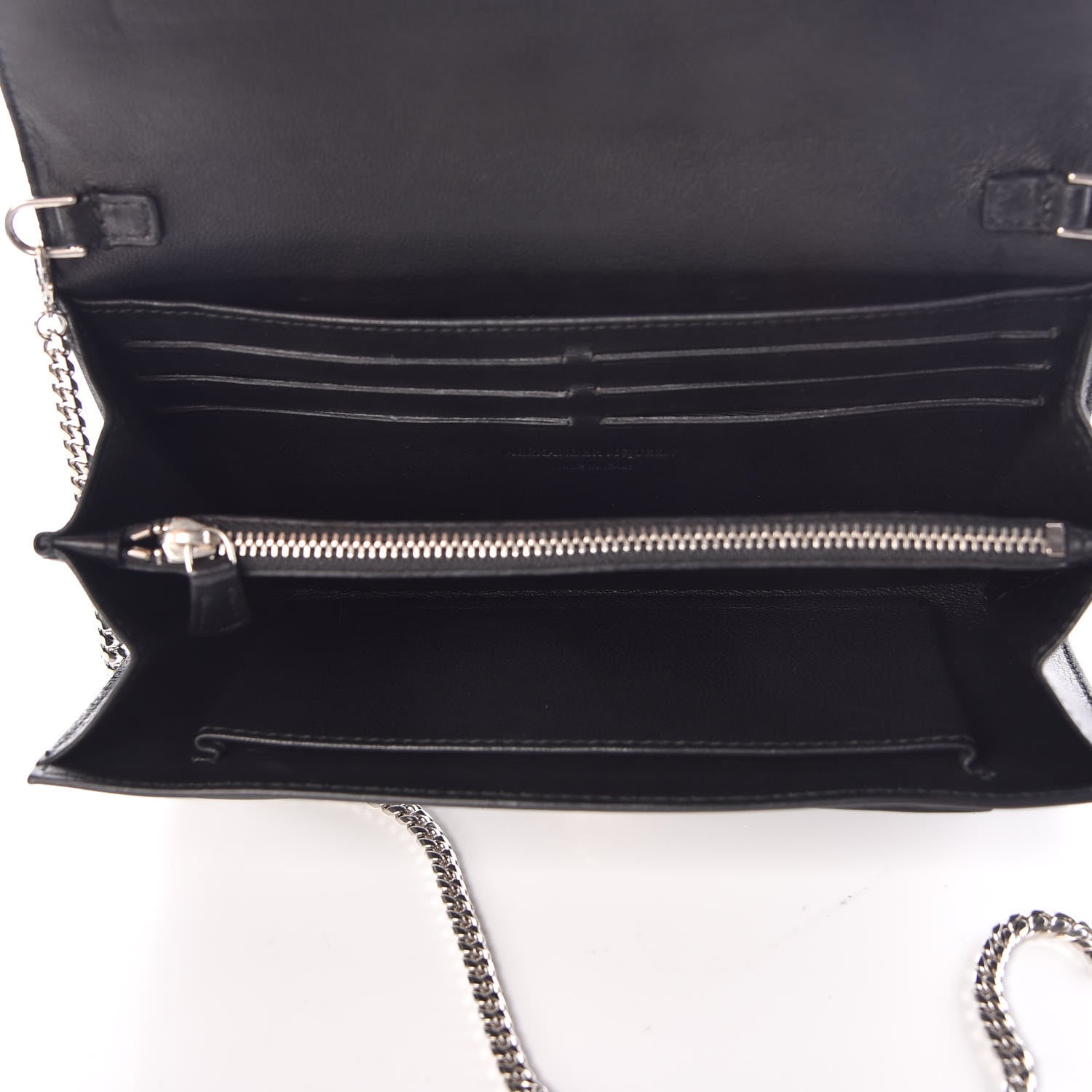 Alexander McQueen Calfskin Studded Skull Wallet on Chain Black 5 of 11